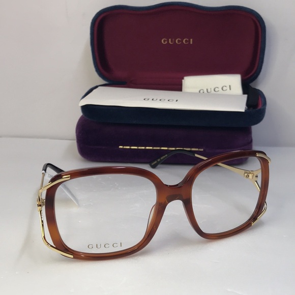 GUCCI GG0648O square-frame tortoiseshell optical glasses - Picture 5 of 14